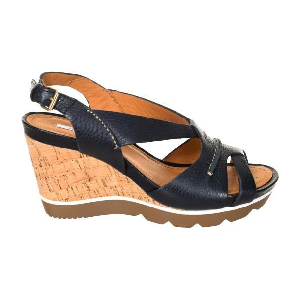 GEOX  Woman leather wedge sandal D32Q9D-46