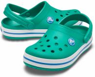 CROCS Crocband Clog Kids Deep Green / Prep Blue