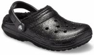 Crocs Classic Glitter Lined Clog Black / Black