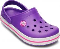 Crocband Kids Neon Purple / Neon Magenta