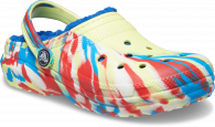 Crocs Classic Lined Marbled Clog Kids Sulphur/Multi