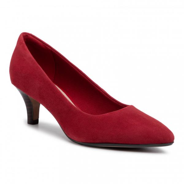 CLARKS Linvale Jerica Dark Red Suede