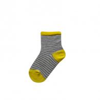 Prugaste čarape za bebe Siva/Rumena
