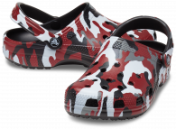 Crocs Classic Printed Camo Clog Black / Red