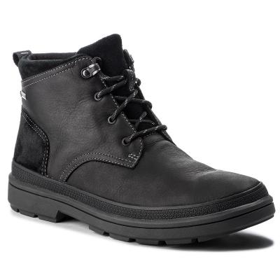 CLARKS RushwayMid GTX Blk Tumbled Lea