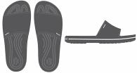 Crocband III Slide Slate Grey / White