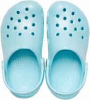 Classic Glitter Clog Kids Ice Blue