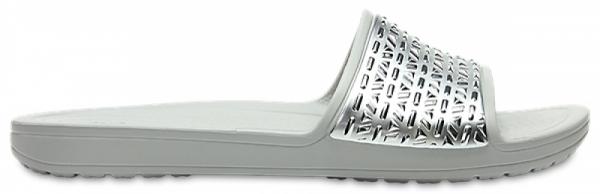 Womens Crocs Sloane Graphic Etched Slides