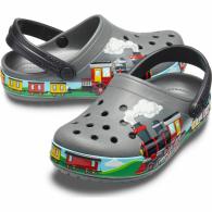 Kids Crocs Fun Lab Train Band Clog Slate Grey