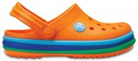 Kids Crocband Rainbow Band Clog Blazing Orange