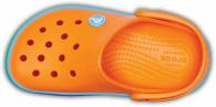 Kids Crocband Rainbow Band Clog Blazing Orange