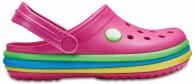 Kids Crocband Rainbow Band Clog Paradise Pink
