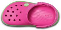 Kids Crocband Rainbow Band Clog Paradise Pink