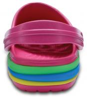 Kids Crocband Rainbow Band Clog Paradise Pink
