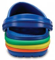 Kids Crocband Rainbow Band Clog Blue Jean