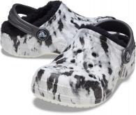 Crocs Baya Printed Lined Clog Kids White Grey