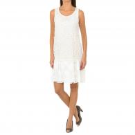 DESIGUAL SLEEVELESS DRESS  61V2LD3-1000 white
