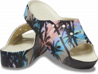 Classic Platform Retro Resort Slide Bone/Multi