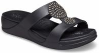  Crocs Monterey Diamante Wedge Black