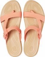 Crocs Tulum Toe Post Sandal grapefruit/tan