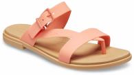 Crocs Tulum Toe Post Sandal grapefruit/tan