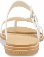 Crocs Tulum Toe Post Sandal oyster/tan