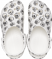 CROCS CLASSIC SKULL PRINT CLOG White / Black