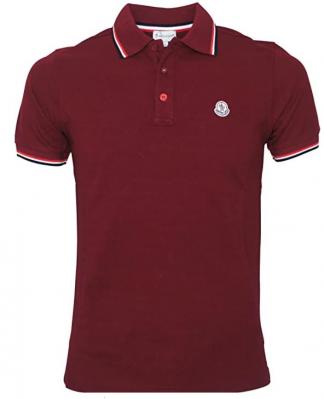 MONCLER TRICOLOR DETAILED COTTON POLO SHIRT