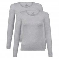 BAMBOO BASIC T-shirts LARA 2-pack LIGHT GREY MELANGE