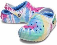 Crocs Classic Lined Tie Dye Clog Powder Blue/Multi