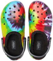 Crocs Classic Lined Tie Dye Clog Multi/Black