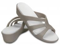 Crocs Sanrah Strappy Wedge Platinum