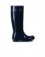 HUNTER ORIGINAL GLOSS - visoke ženske čizme Navy