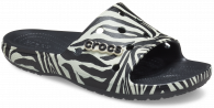 Classic Crocs Animal Remix Slide Black/Zebra 