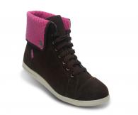 Crocs Lo Pro Suede Hi Top Sneaker espresso/fuchsia