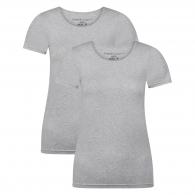 BAMBOO BASIC T-shirts KATE 2-pack LIGHT GREY MELANGE