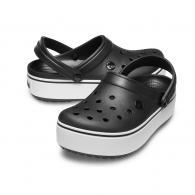 Crocband Platform Clog Black / White