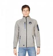 GEOGRAPHICAL NORWAY Moški športni pulover z zadrgo, Triangle OPAL GREY