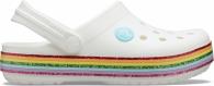  Crocs Crocband Rainbow Glitter Clog Kids White