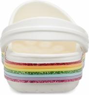  Crocs Crocband Rainbow Glitter Clog Kids White