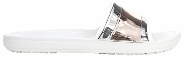 Womens Crocs Sloane MetalBlock Slide