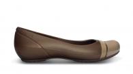 Crocs Womens Cap Toe Flat Bronze / Gold