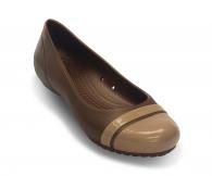 Crocs Womens Cap Toe Flat Bronze / Gold