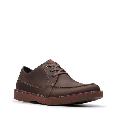 CLARKS Vargo Vibe Dark Brown Lea