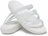 CROCS SPLASH GLOSSY STRAPPY SANDAL W White