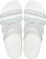 CROCS SPLASH GLOSSY STRAPPY SANDAL W White