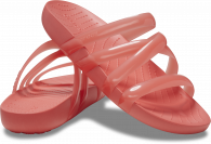 CROCS SPLASH GLOSSY STRAPPY SANDAL W Neon Watermelon