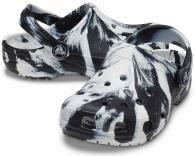 Crocs Classic Marbled Clog Kids White / Black