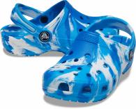 Crocs Classic Marbled Clog Kids cobalt/white