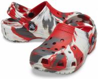 Crocs Classic Marbled Clog Kids Flame / White